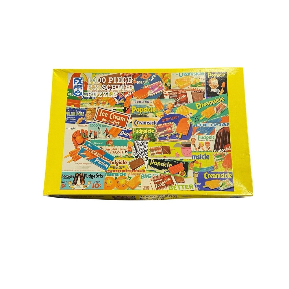 F.X. Schmid Memories On A Stick 1000 Piece Puzzle 1999 Popsicle Ice Cream 98157